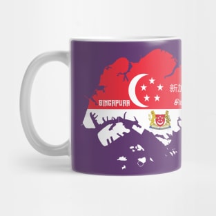 Singapore flag & map Mug